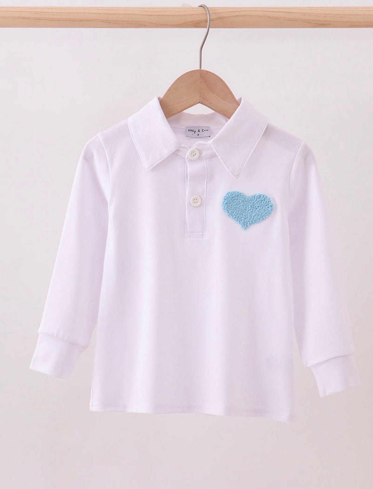Blue Heart Pullover Polo