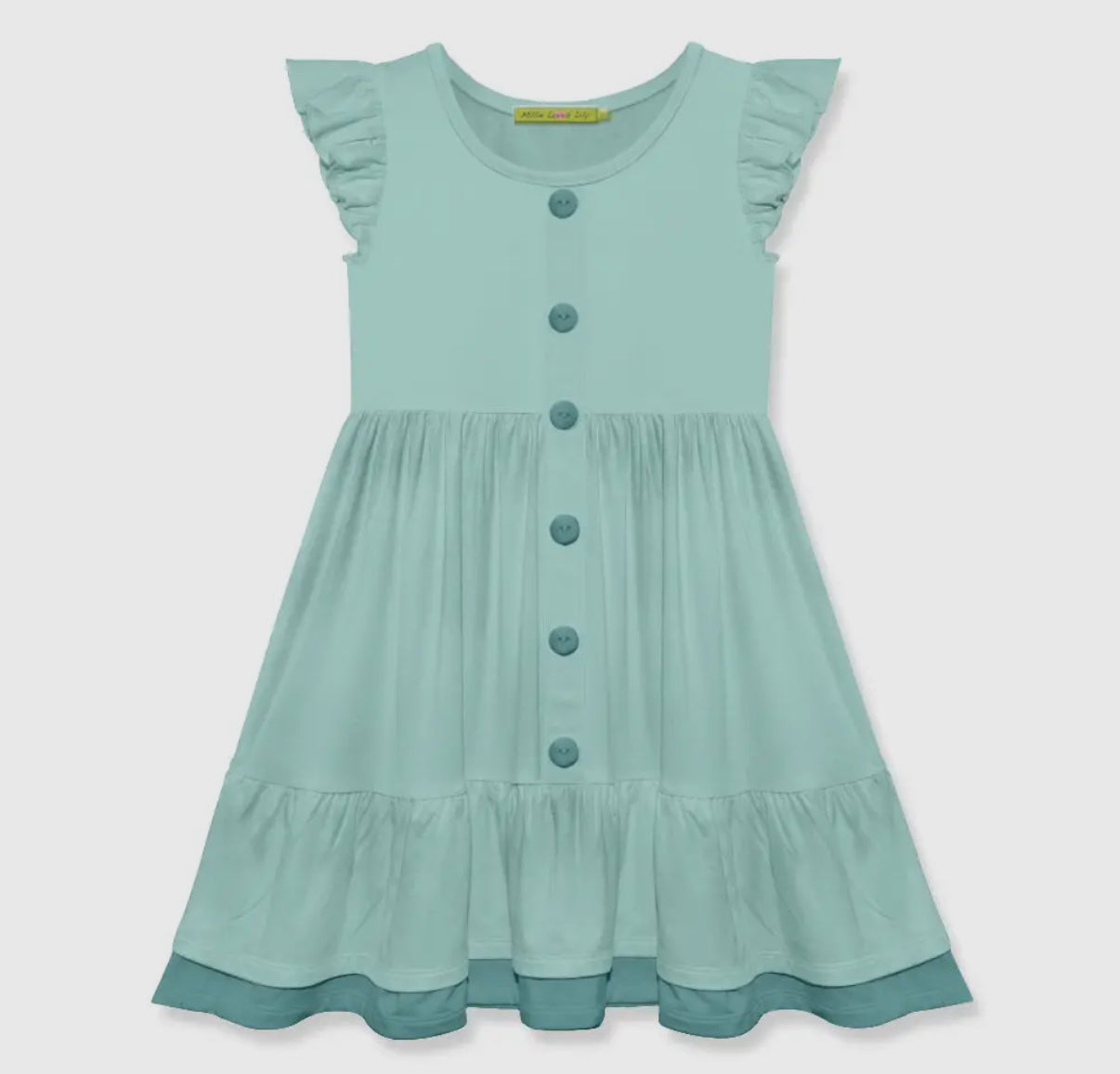Mint Button Dress