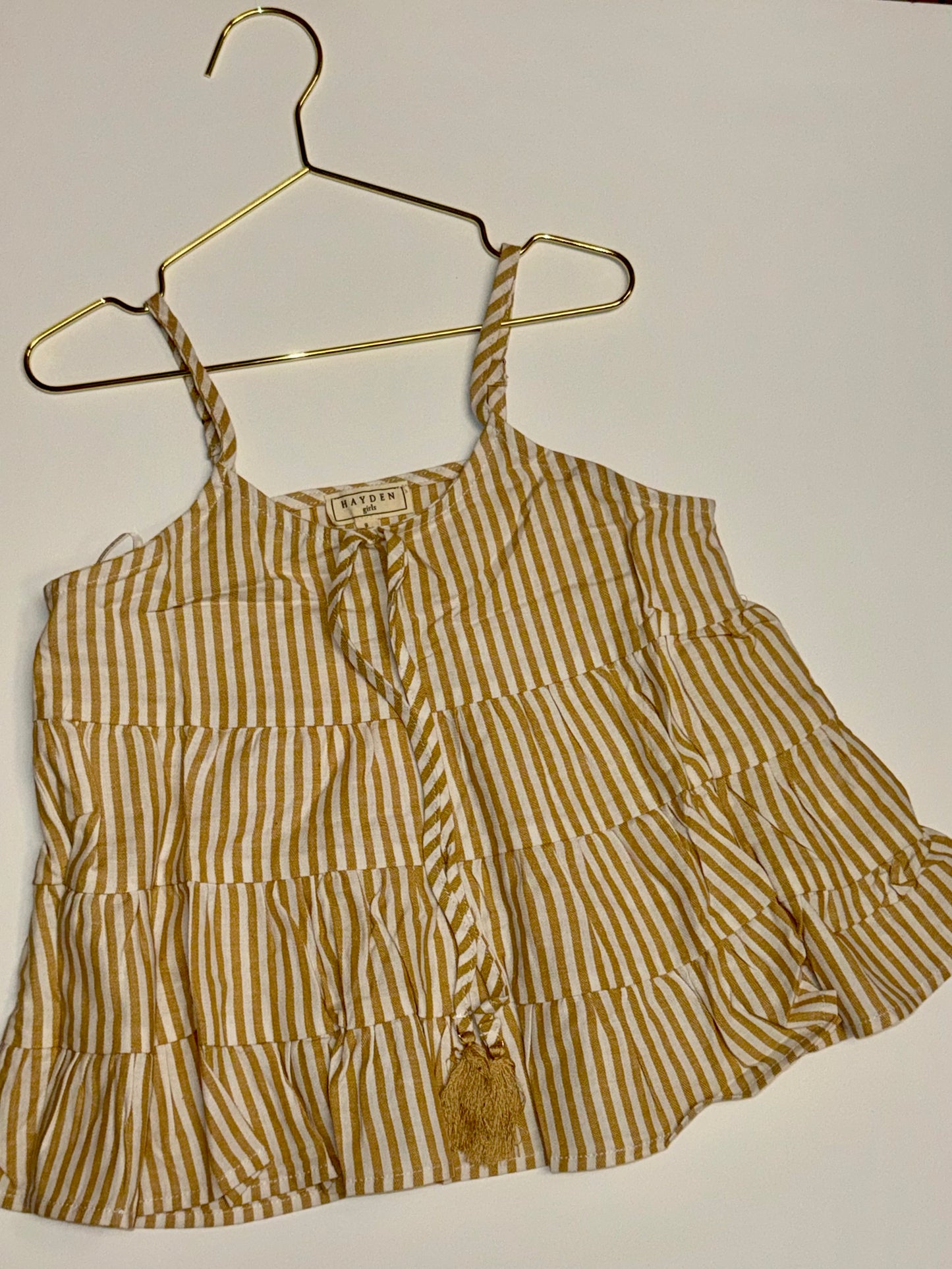 Stripe Tassel Tank