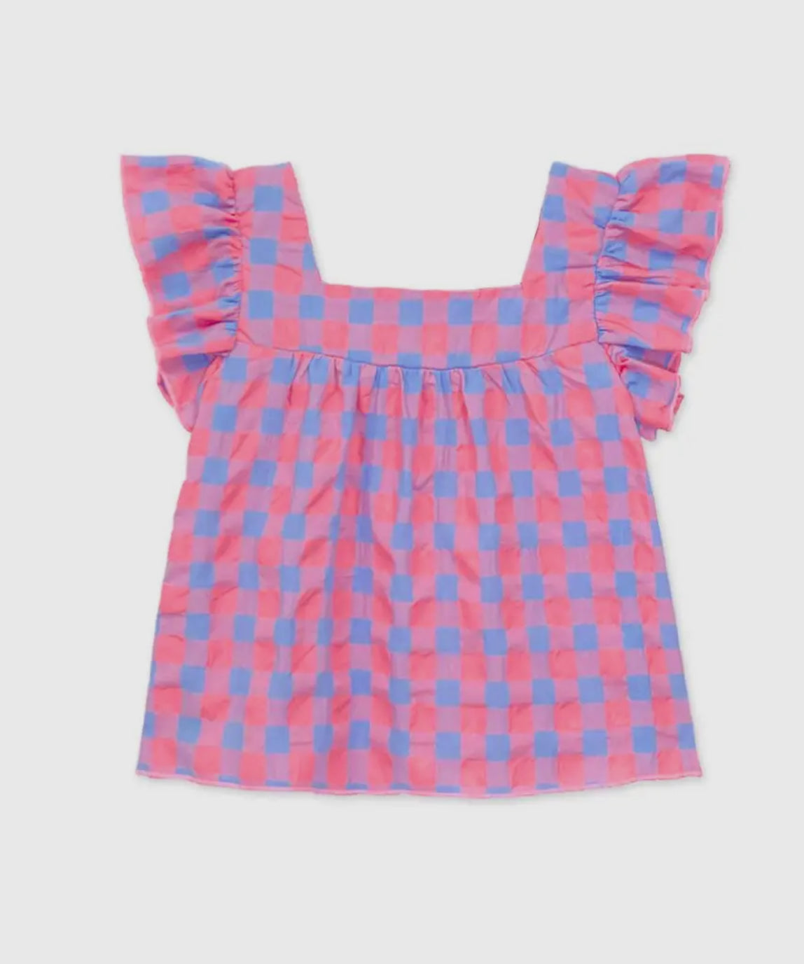 Cotton Candy Check Top