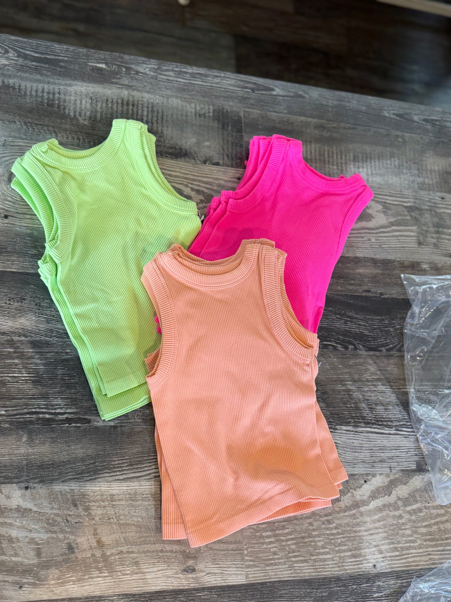 Suzi High Neck Ribbed Tank