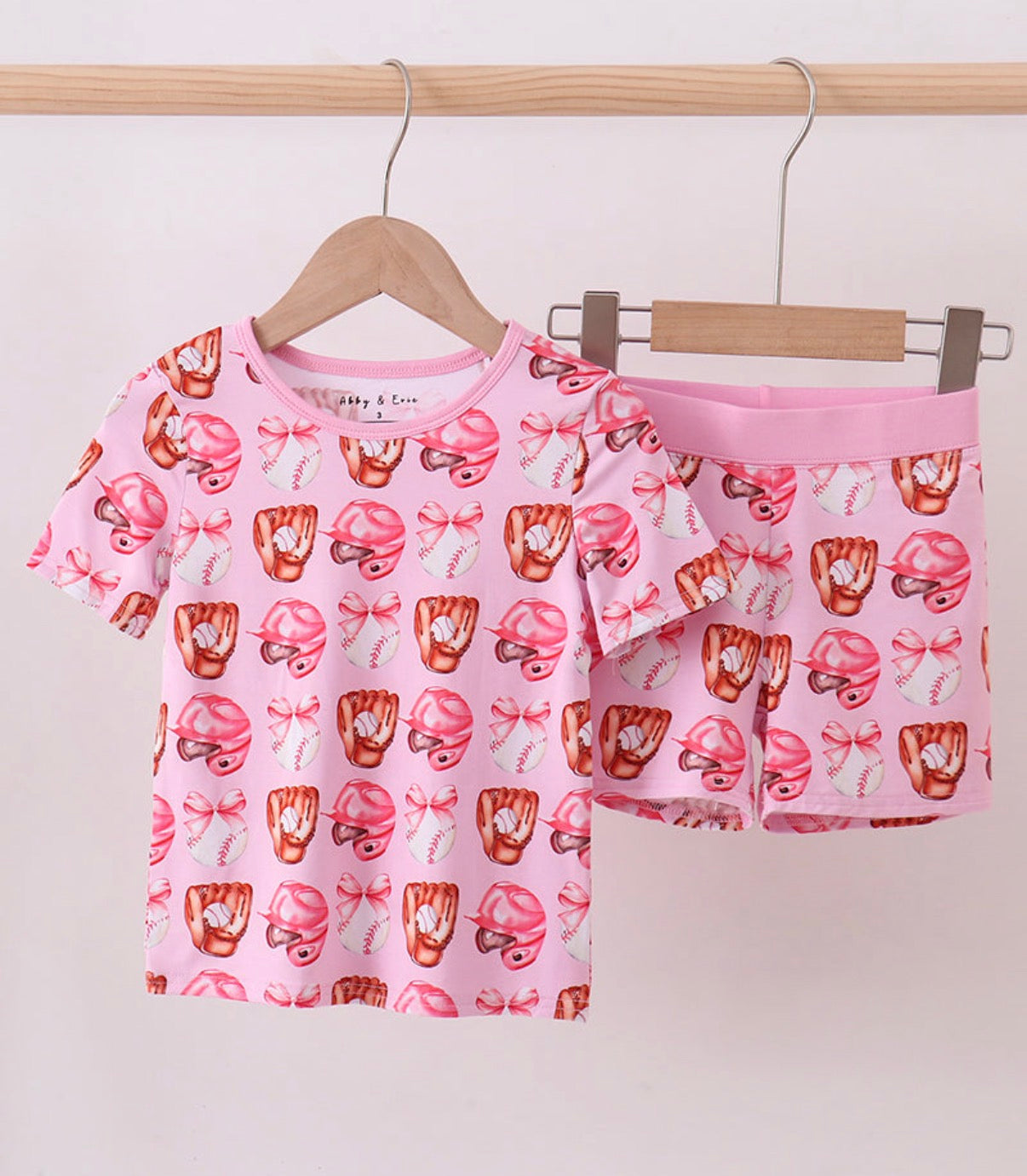 Pink Bows & Baseballs Pajama