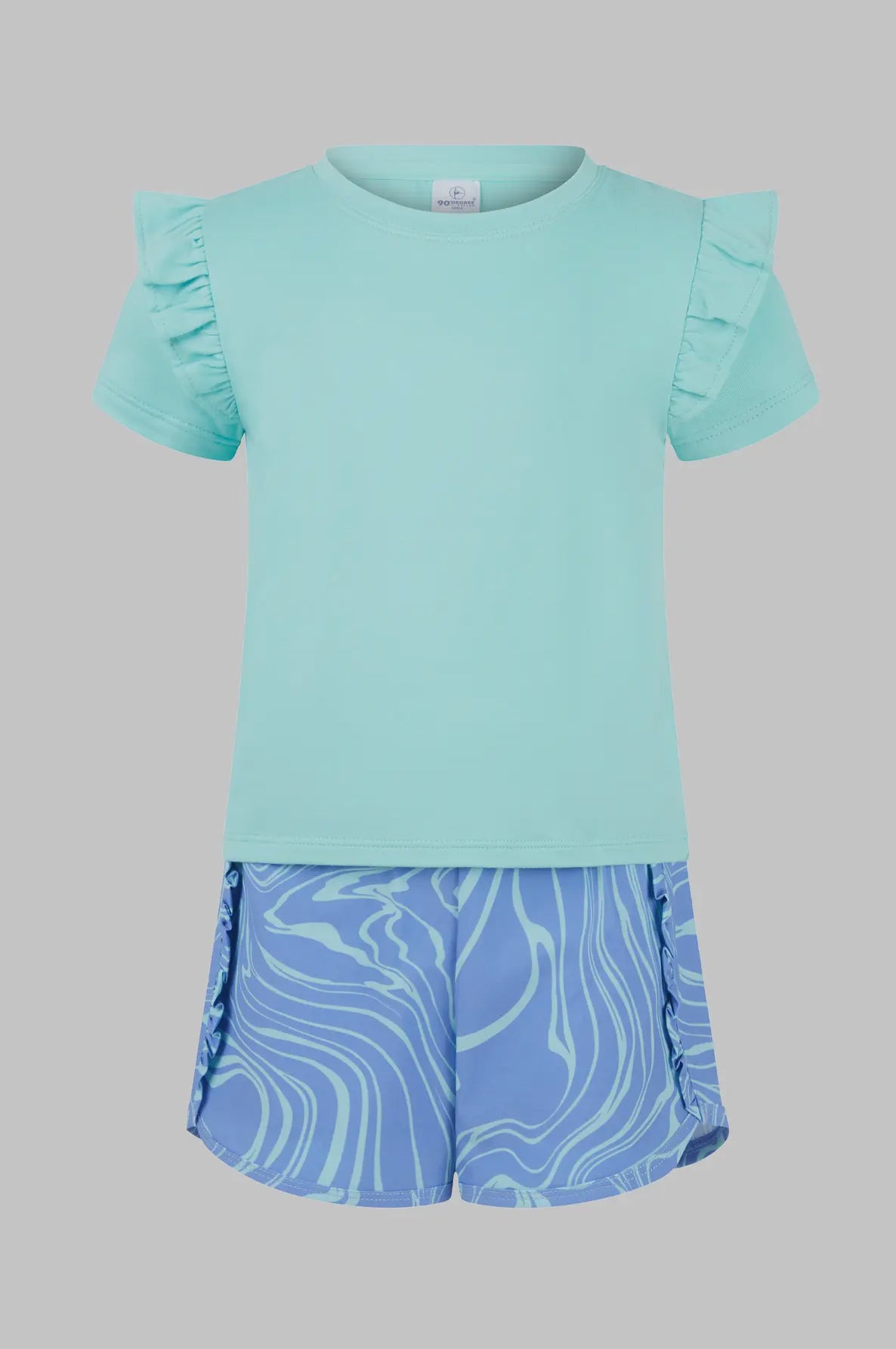 Girls Ruffle Running Short Set