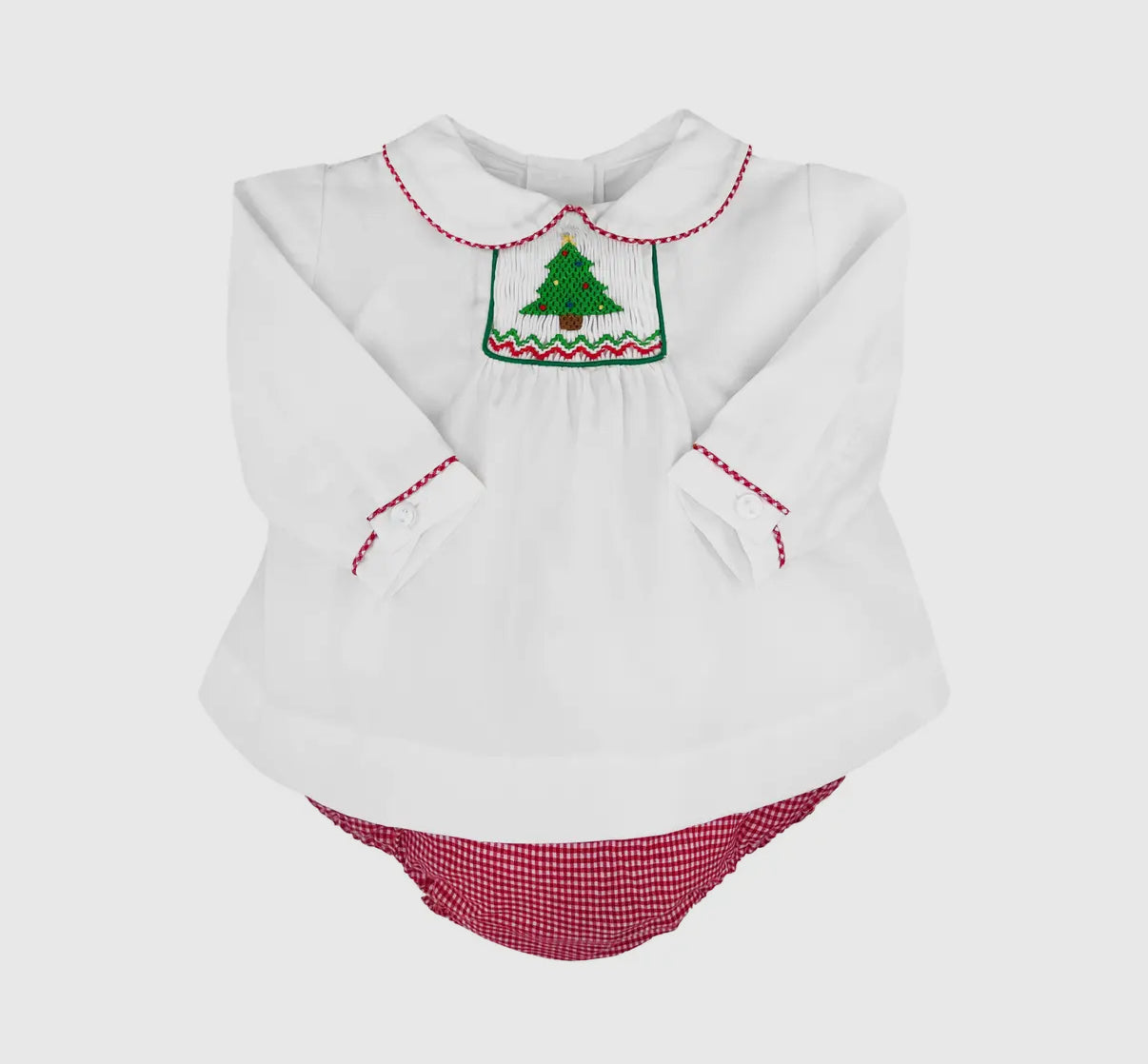 Rockin Around Smocked Diaper Set-Boy