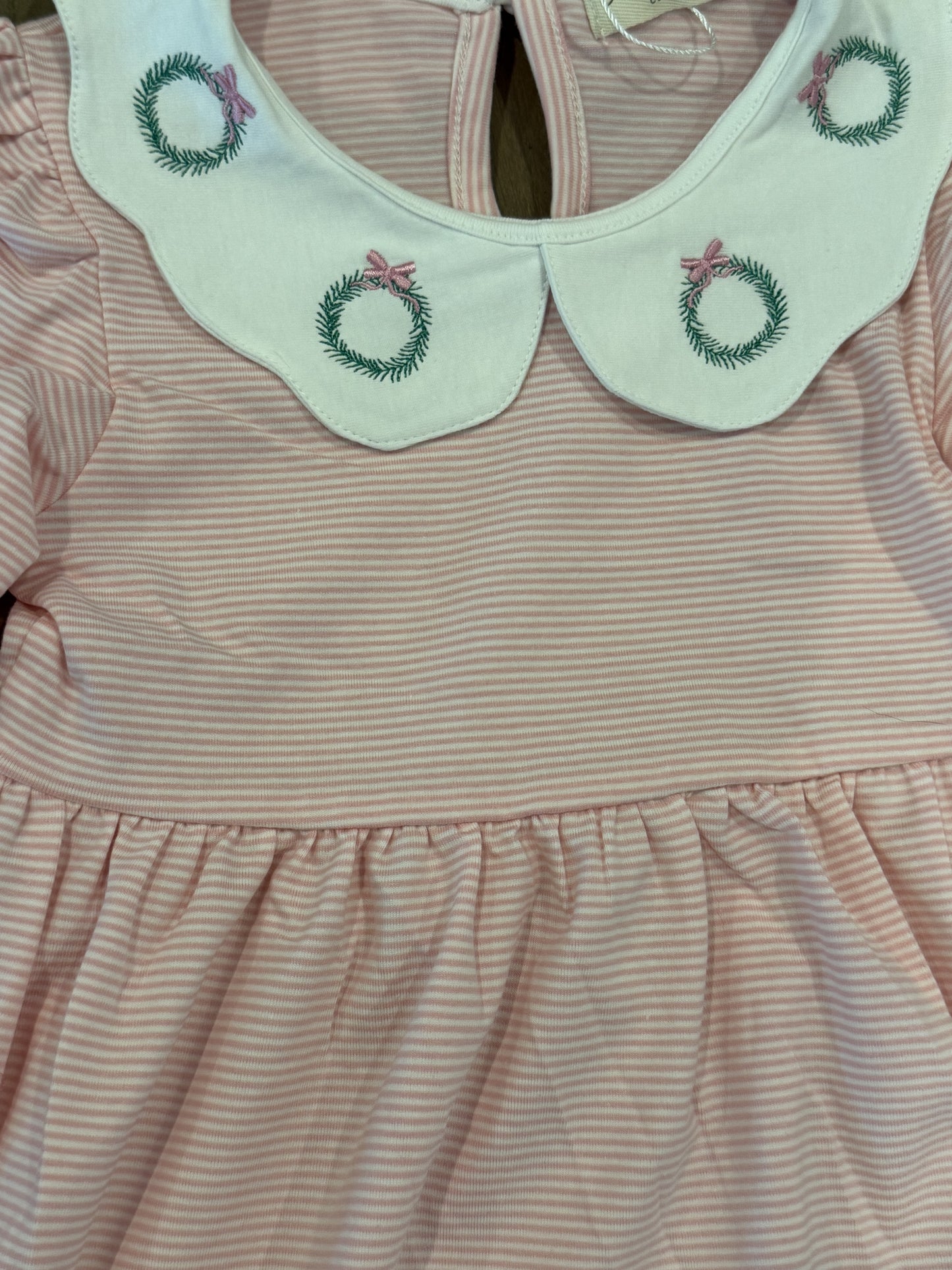 Pink Holiday Wreath Dress