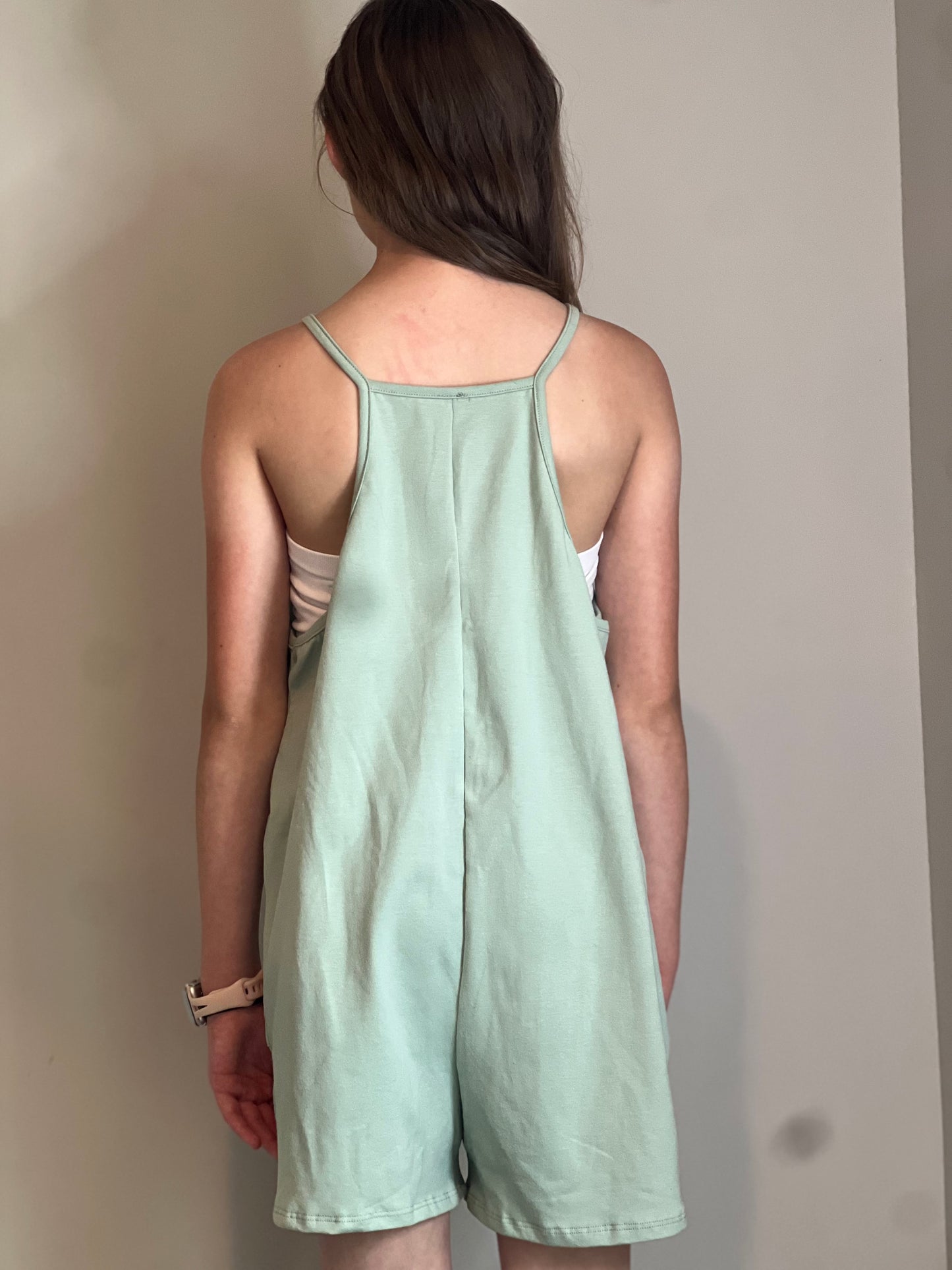 Two Pocket Cotton Overall Romper