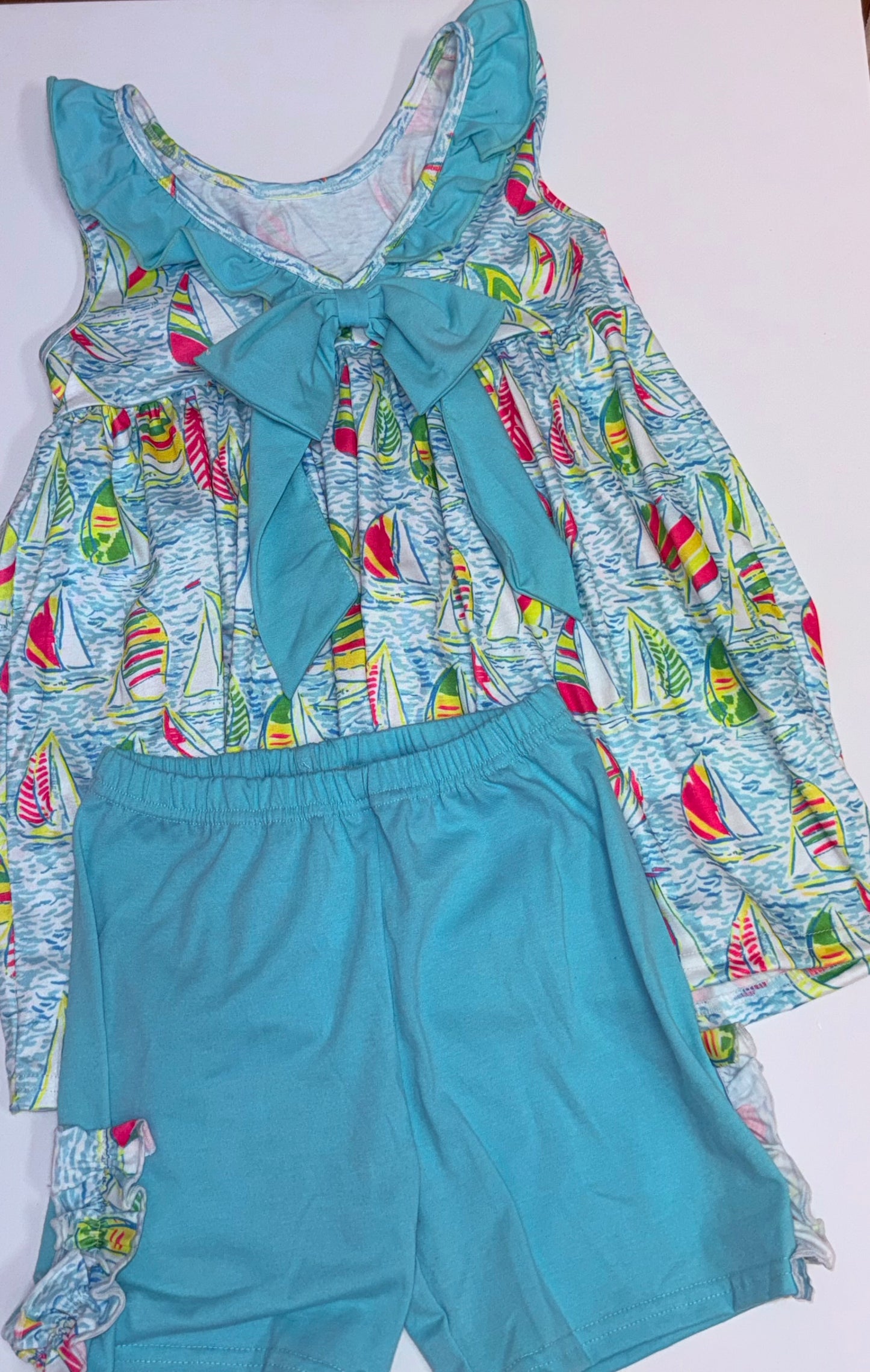 Bright Summer Shorts Set