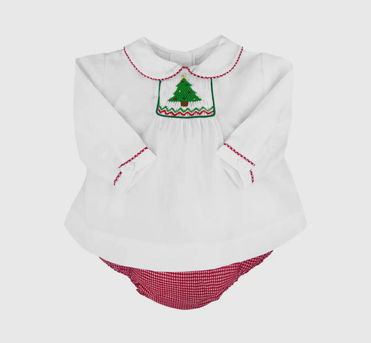Rockin Around Smocked Diaper Set-Boy