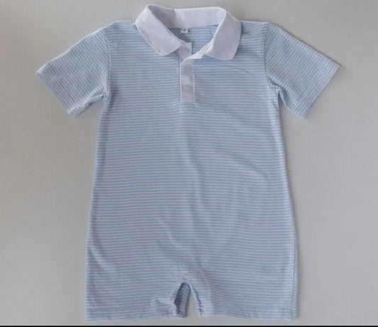 Reed Short-sleeve Polo Romper
