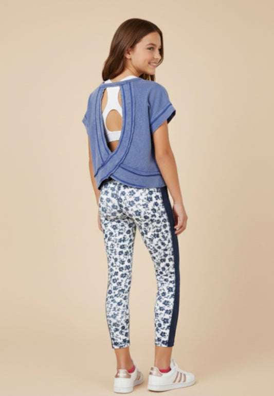 Blue Rush Open Back Top