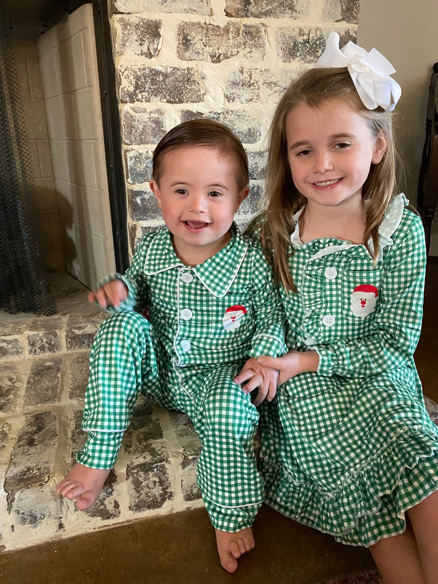 Gingham Santa Sleep Gown