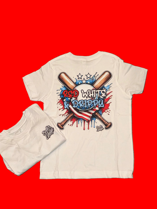Baller Red White & Drippy Tee