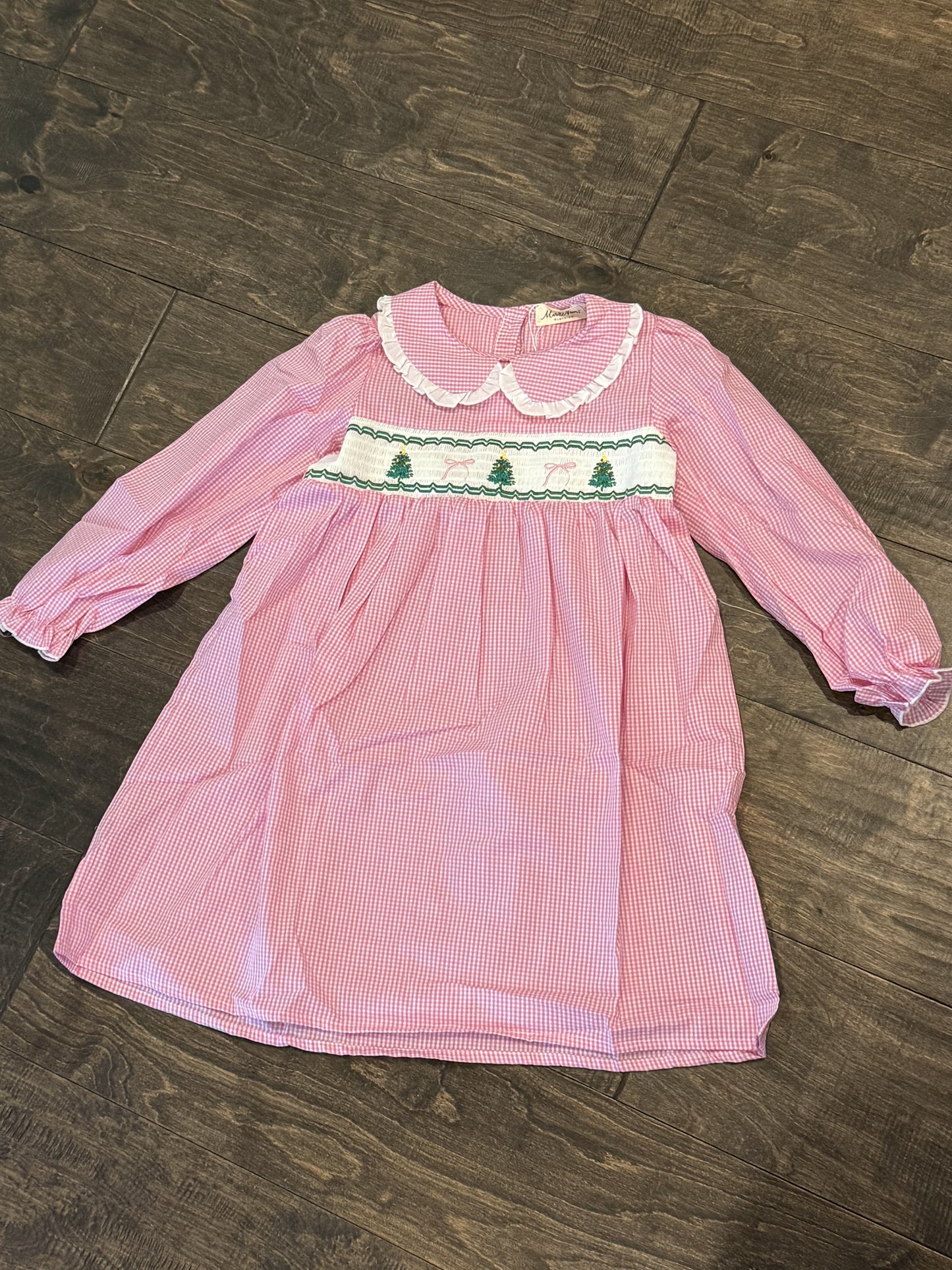 Smocked Christmas Tree Dress