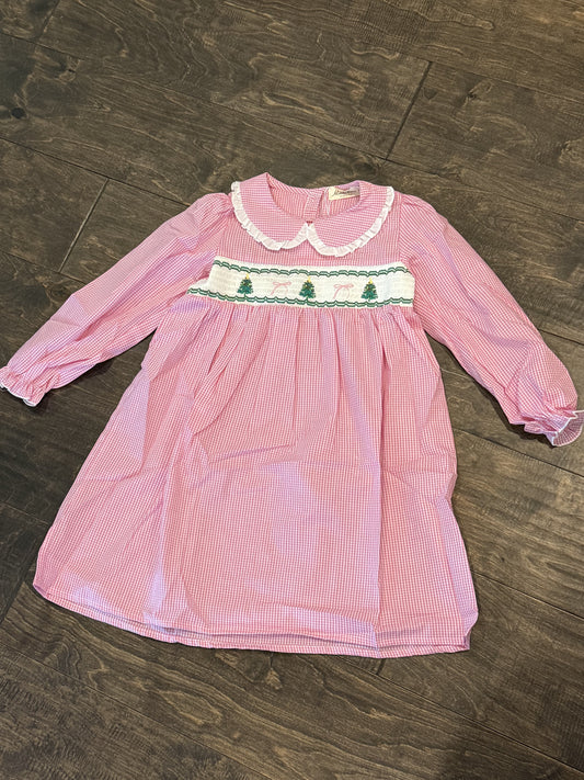 Smocked Christmas Tree Dress