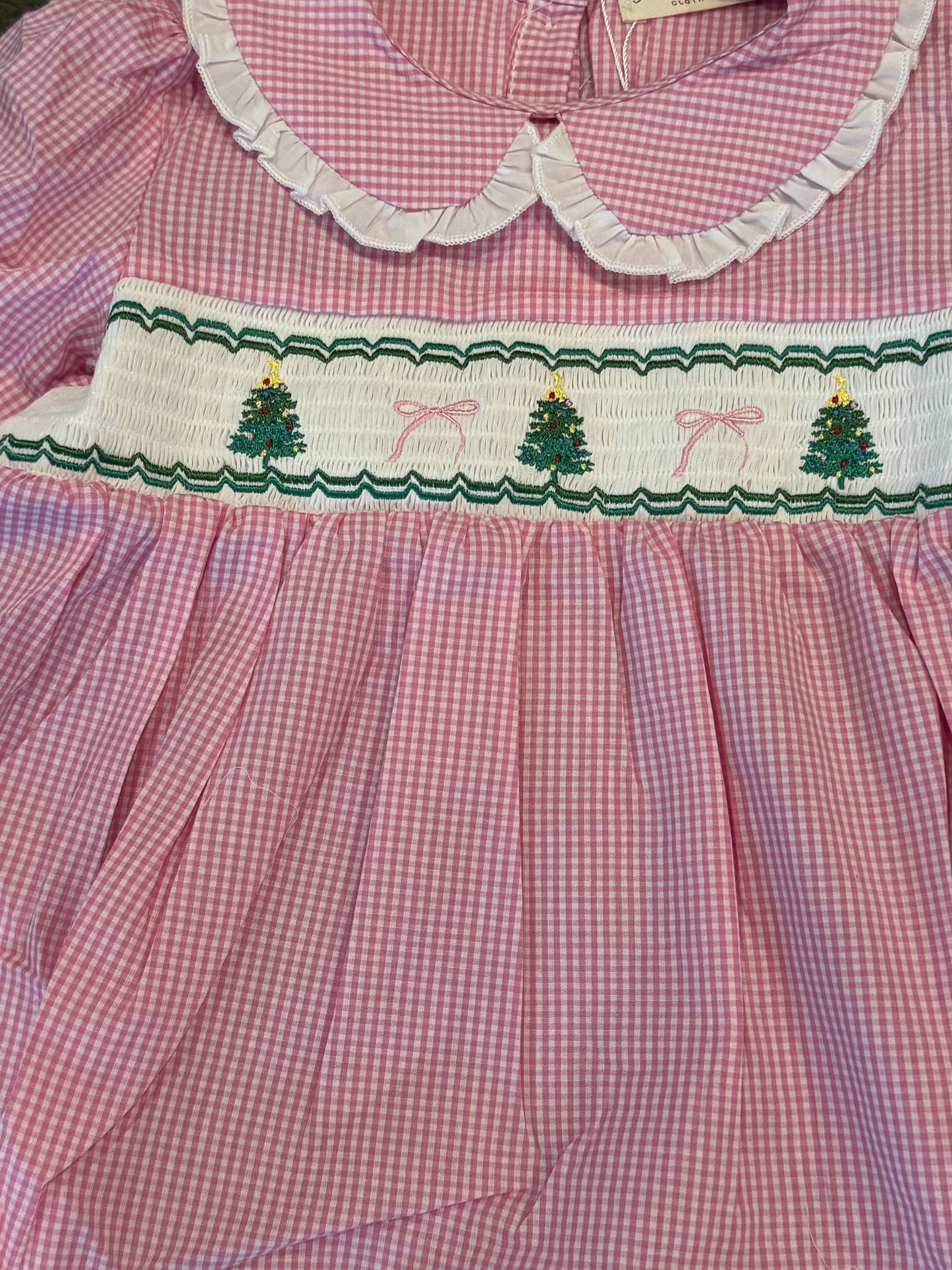 Smocked Christmas Tree Dress